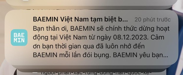 BAEMIN tuyên bố rời khỏi Việt Nam khiến dân tình tiếc nuối vì mất đi một ứng dụng giao đồ ăn quen thuộc - Ảnh 2.