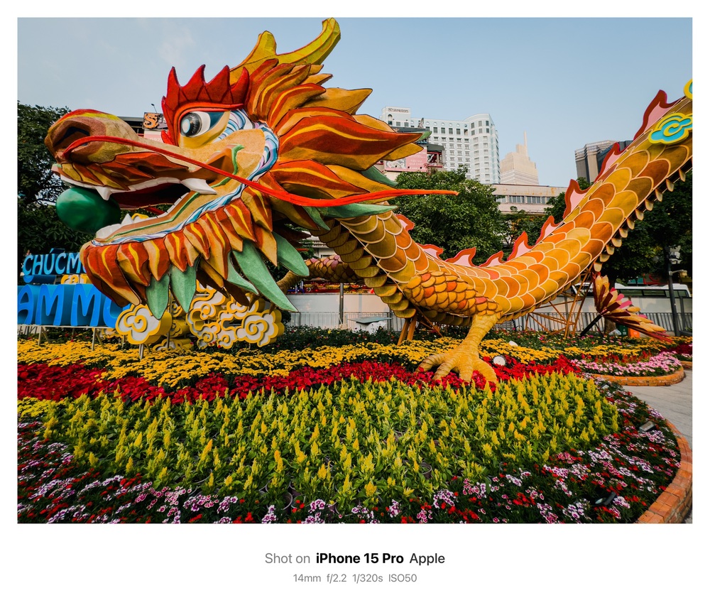Ngắm ảnh iPhone 15 Pro chụp linh vật rồng đường hoa Nguyễn Huệ: Đẹp rực rỡ, hoành tráng! - Ảnh 4.